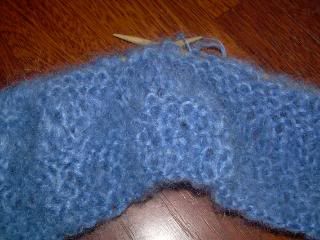 Blue Mohair Sampler Stole