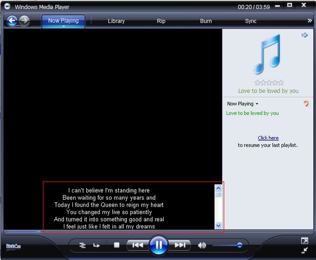Cách làm windows Media Player hiển thị lời bài hát