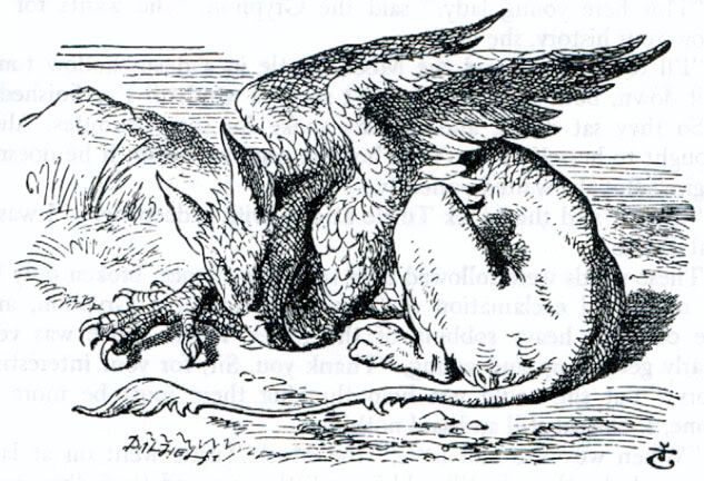 This is my Gryphon tattoo, based on this illustration Tenniel did for 