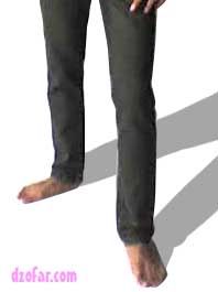 celana dicoba oleh model