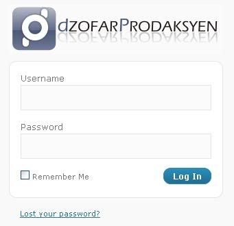 screenshot wordpress login