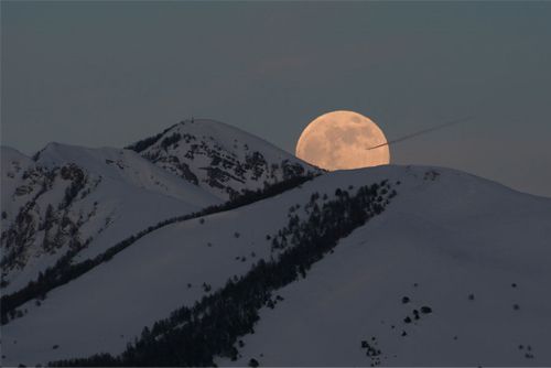 Largest Full Moon of 2009 13 Jan