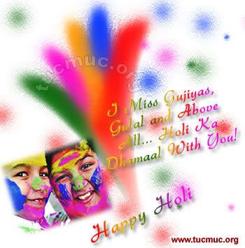 Missing You On Holi Cards 