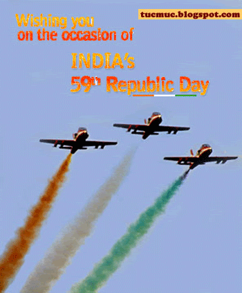 Indian Republic day greeting card and wishes. Celebrate the Republic Day of India with your friends