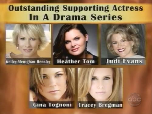 ... gina tognoni and tracey bregman may be best supporting actress win