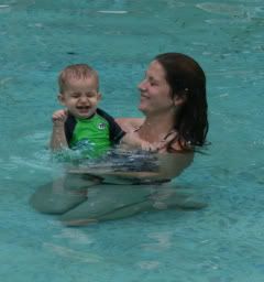 Nephew loves to swim