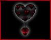 Vampire Valentine Red Hearts Balloon