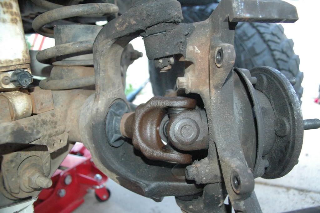 Brake rotors grinding against the knuckle and brake dust shield Jeep