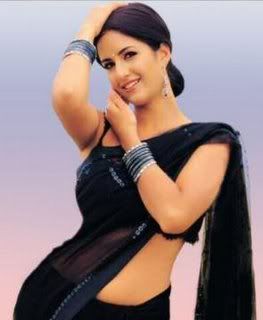 katrina kaif hot black saree photo