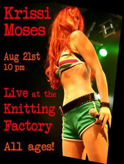 Buy tickets now to Krissi Moses Live at the Knitting Factory!