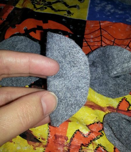 Felt Circle Folded in Half