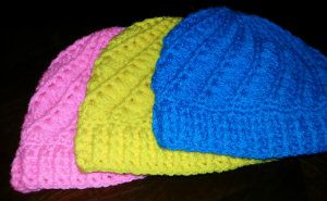 Lot of Crochet Divine Spiral Hats