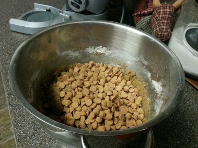 Butterscotch chips added to Gingerbread Butterscotch Cookies