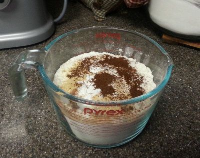 Dry Ingredients for Gingerbread Butterscotch Cookies