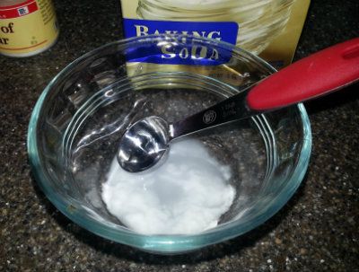 Baking Soda dissolving in hot water for cookies