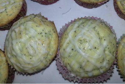 Lemon Poppysead Muffins with Glaze