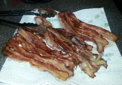 Oven cooked Bacon all done