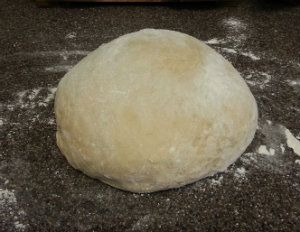 kneaded bread ready to be set aside to rise