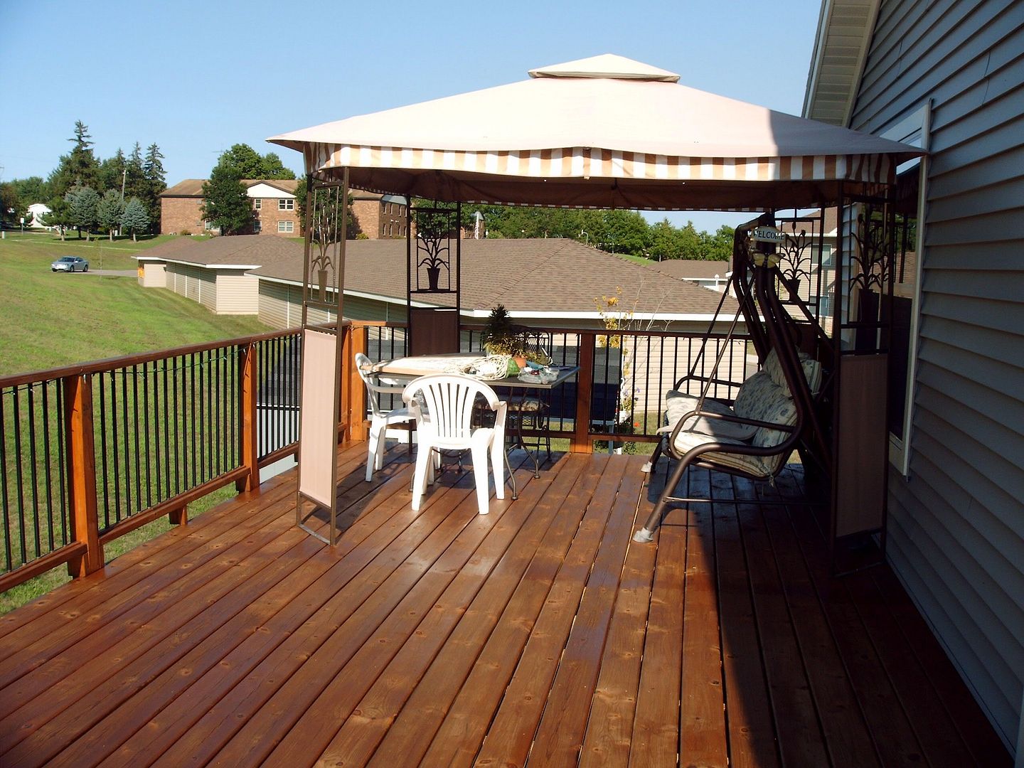 Power washing Dragon and painting stained deck