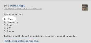 Pertamax di blognya indah sitepu