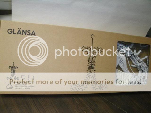 IKEA GLANSA HANGING HOLIDAYS 180 LIGHTS ATTACHED ON 6 HARMS 