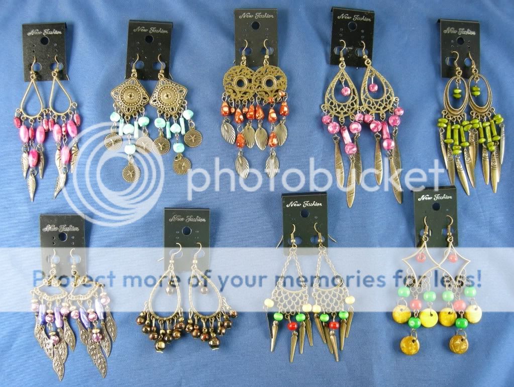 all earrings are random so those pictures are samples of what you will 