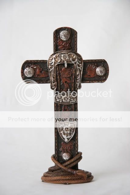 Western Cross Cowboy Prayer Belt Buckle Rope  